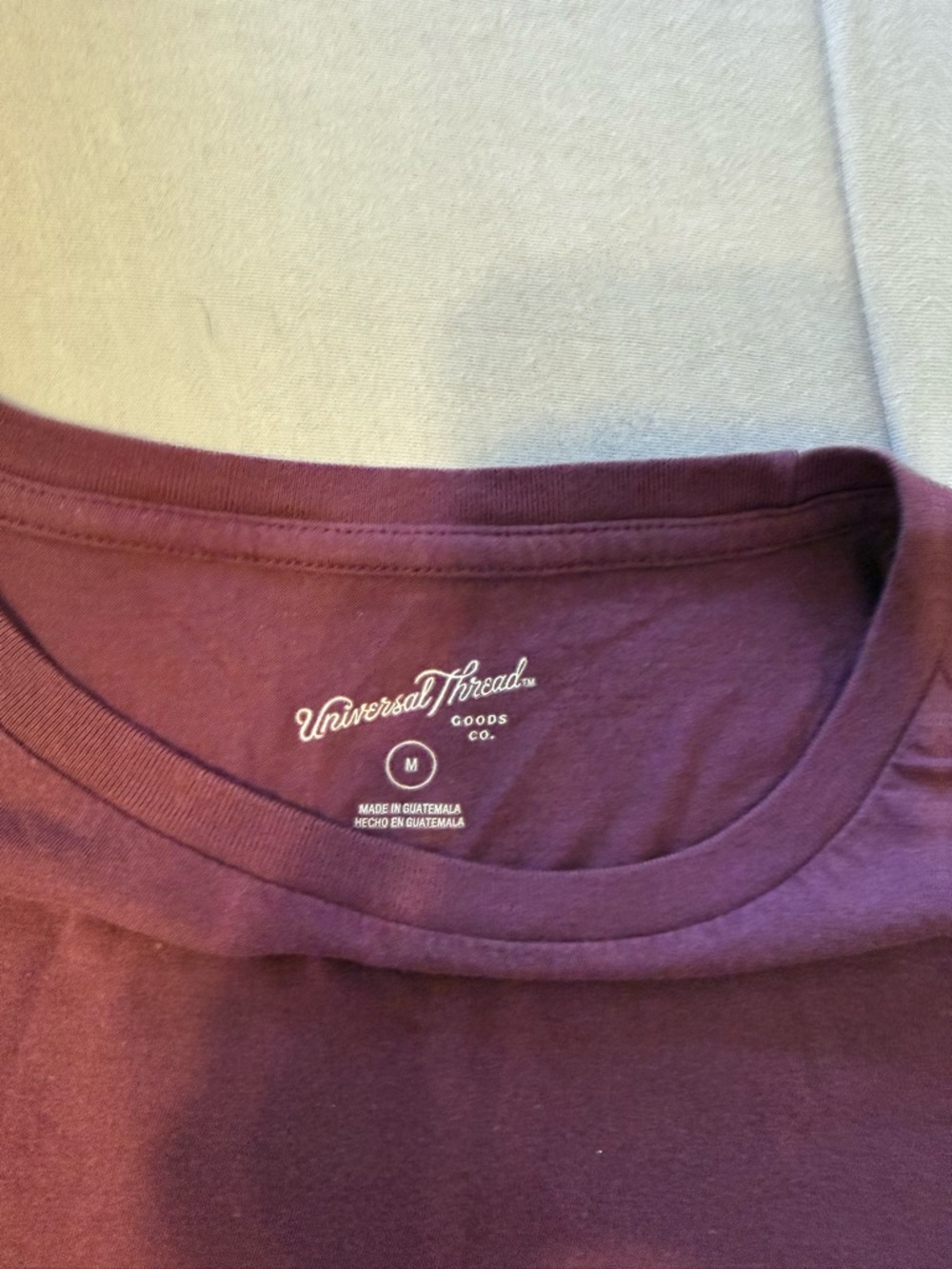 Universal Thread Women's Short Sleeve Crewneck Top - Burgundy - Picture 3 of 6
